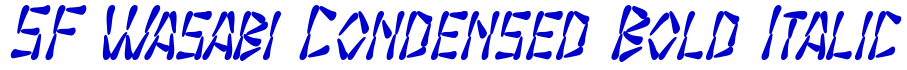 SF Wasabi Condensed Bold Italic 字体